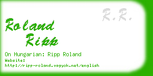 roland ripp business card